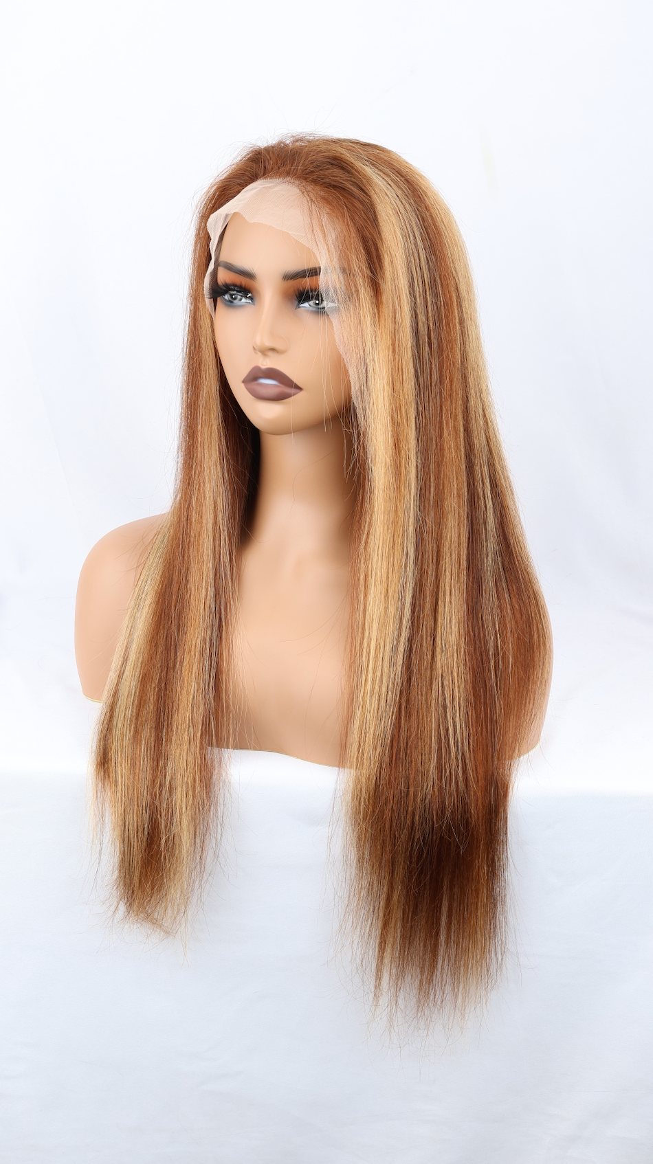 Honey Blonde Deep Straight Wig